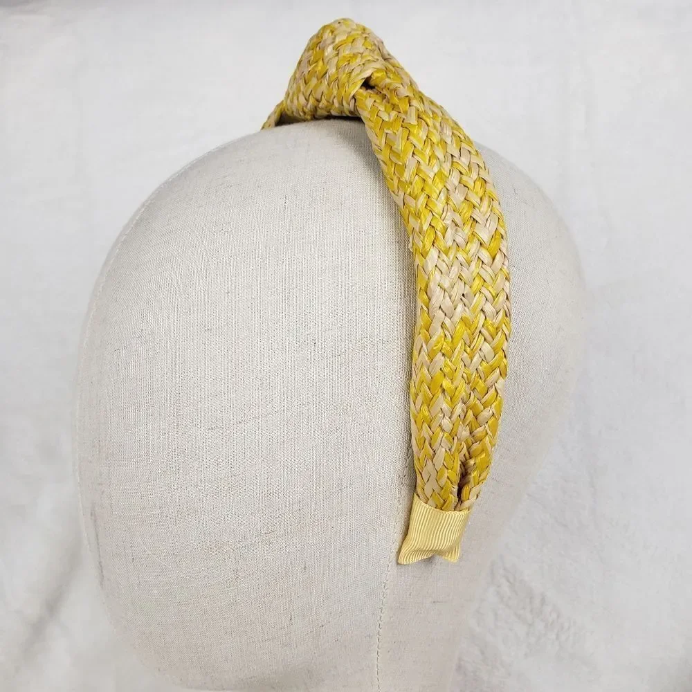 Woven Raffia Top Knot Headband